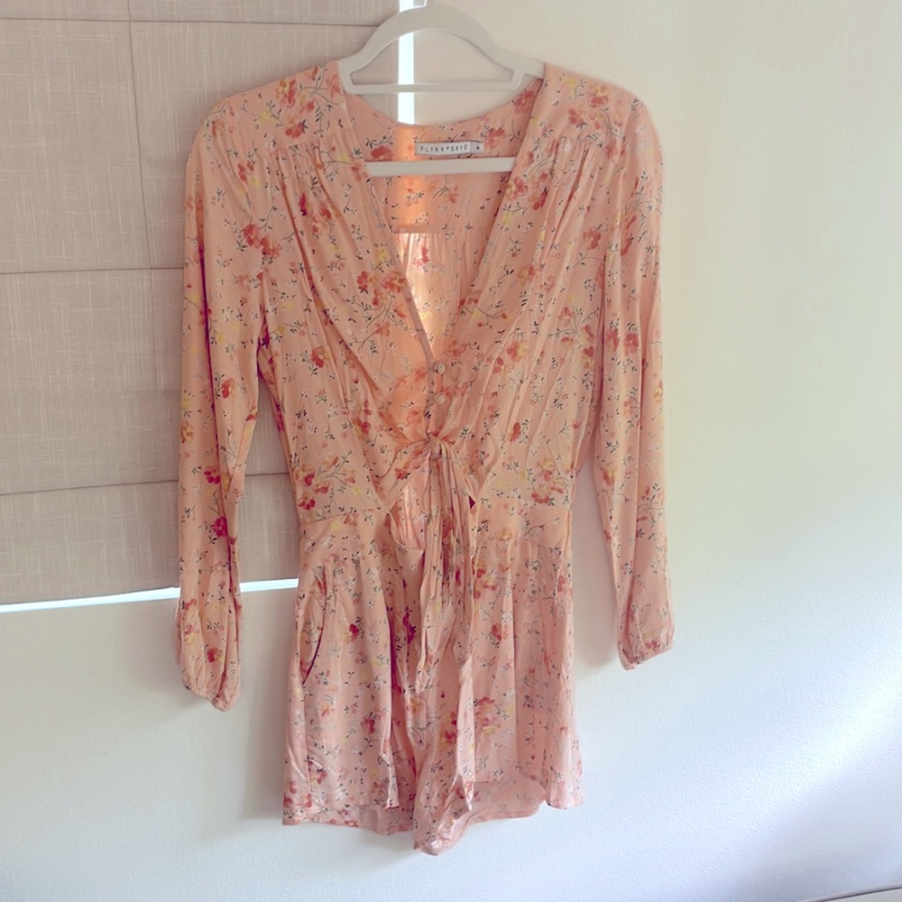 Flynn Skye Small romper with tie detail! Perfect for the summer!